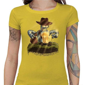 T-shirt Geekette - Indiana Bender - Couleur Jaune - Taille S