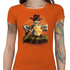 T-shirt Geekette - Indiana Bender - Couleur Orange - Taille S