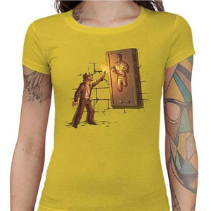T-shirt Geekette - Indiana Carbonite - Couleur Jaune - Taille S