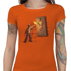 T-shirt Geekette - Indiana Carbonite - Couleur Orange - Taille S
