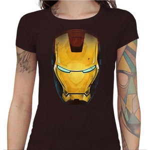 T-shirt Geekette - Iron Man - Couleur Chocolat - Taille S