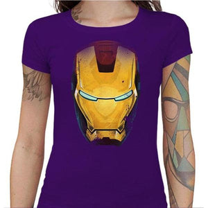 T-shirt Geekette - Iron Man - Couleur Violet - Taille S