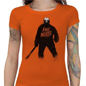 T-shirt Geekette - Jason Hugs - Couleur Orange - Taille S