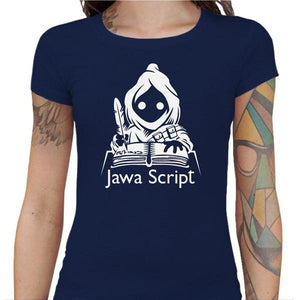 T-shirt Geekette - Jawa Script - Couleur Bleu Nuit - Taille S