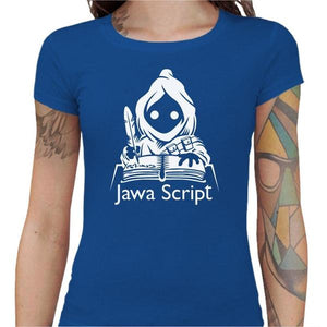 T-shirt Geekette - Jawa Script - Couleur Bleu Royal - Taille S