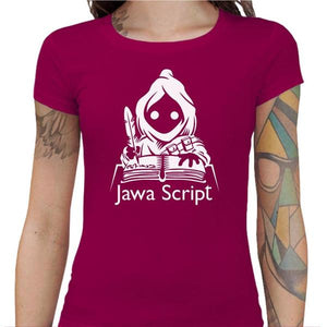 T-shirt Geekette - Jawa Script - Couleur Fuchsia - Taille S