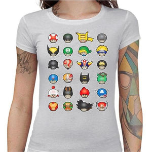 T-shirt Geekette - Know your Mushroom - Couleur Blanc - Taille S