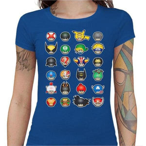 T-shirt Geekette - Know your Mushroom - Couleur Bleu Royal - Taille S