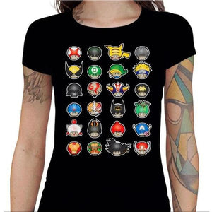 T-shirt Geekette - Know your Mushroom - Couleur Noir - Taille S