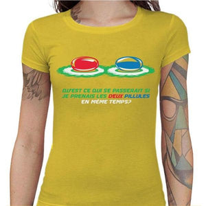 T-shirt Geekette - Le choix - Couleur Jaune - Taille S