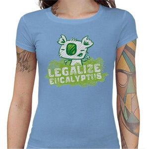 T-shirt Geekette - Legalize Eucalyptus - Couleur Ciel - Taille S