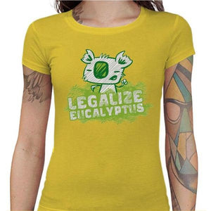 T-shirt Geekette - Legalize Eucalyptus - Couleur Jaune - Taille S