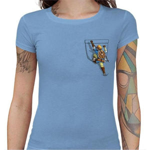 T-shirt Geekette - Link Climbing - Couleur Ciel - Taille S