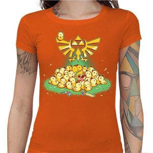 T-shirt Geekette - Link VS Cocottes - Couleur Orange - Taille S