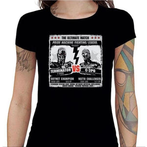 T-shirt Geekette - Machine league - Couleur Noir - Taille S