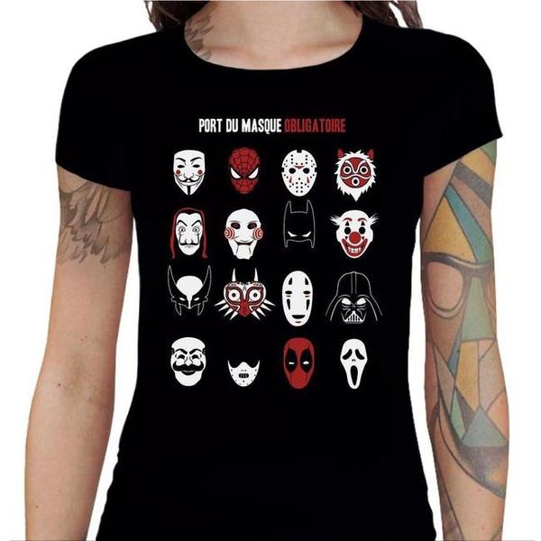 T-shirt Geekette - Masque Geek obligatoire