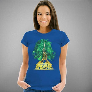 T-shirt Geekette - May the triforce be with you - Couleur Bleu Royal - Taille S