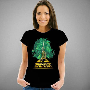T-shirt Geekette - May the triforce be with you - Couleur Noir - Taille S