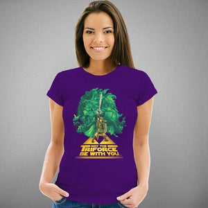 T-shirt Geekette - May the triforce be with you - Couleur Violet - Taille S