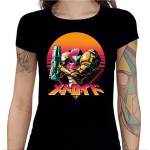 T-shirt Geekette - Metroid - Retro Hunter - Couleur Noir - Taille S