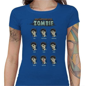 T-shirt Geekette - Mieux comprendre votre Zombie - Couleur Bleu Royal - Taille S