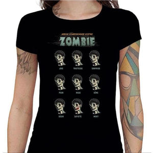 T-shirt Geekette - Mieux comprendre votre Zombie - Couleur Noir - Taille S