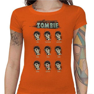 T-shirt Geekette - Mieux comprendre votre Zombie - Couleur Orange - Taille S