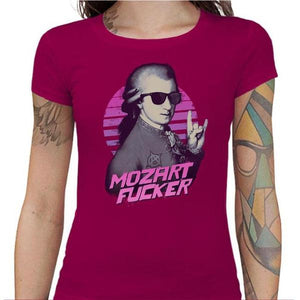 T-shirt Geekette - Mozart Fucker - Couleur Fuchsia - Taille S