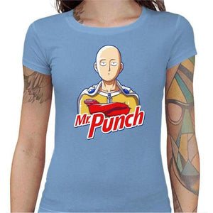 T-shirt Geekette - Mr Punch - Couleur Ciel - Taille S