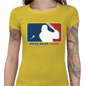T-shirt Geekette - Negan Major League - Couleur Jaune - Taille S
