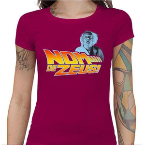 T-shirt Geekette - Nom de Zeus - Couleur Fuchsia - Taille S