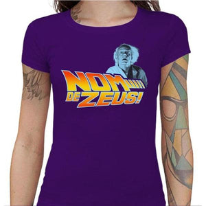 T-shirt Geekette - Nom de Zeus - Couleur Violet - Taille S