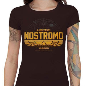 T-shirt Geekette - Nostromo - Alien - Couleur Chocolat - Taille S