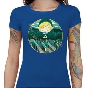 T-shirt Geekette - Ocarina Song - Couleur Bleu Royal - Taille S