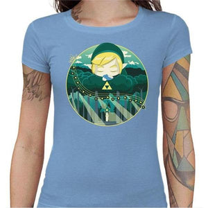 T-shirt Geekette - Ocarina Song - Couleur Ciel - Taille S