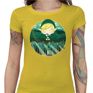 T-shirt Geekette - Ocarina Song - Couleur Jaune - Taille S