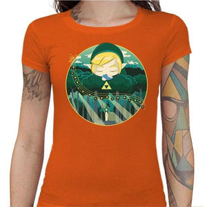 T-shirt Geekette - Ocarina Song - Couleur Orange - Taille S