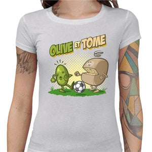 T-shirt Geekette - Olive et Tome - Couleur Blanc - Taille S