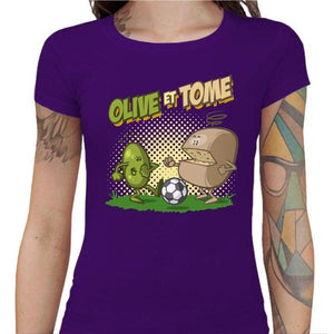 T-shirt Geekette - Olive et Tome - Couleur Violet - Taille S