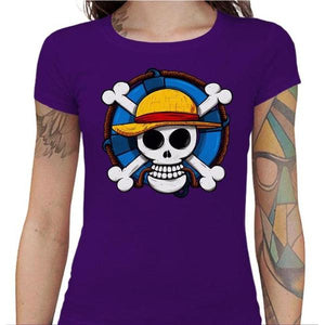T-shirt Geekette - One Piece Skull - Couleur Violet - Taille S
