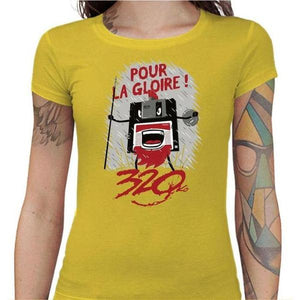 T-shirt Geekette - Pour la gloire ! - Couleur Jaune - Taille S