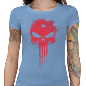 T-shirt Geekette - Punisher - Couleur Ciel - Taille S