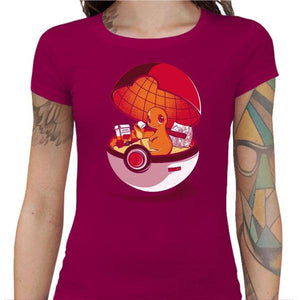 T-shirt Geekette - Red Poke House - Couleur Fuchsia - Taille S