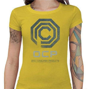 T-shirt Geekette - Robocop - OCP - Couleur Jaune - Taille S