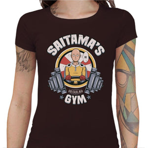 T-shirt Geekette - Saitama’s gym - Couleur Chocolat - Taille S