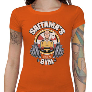 T-shirt Geekette - Saitama’s gym - Couleur Orange - Taille S