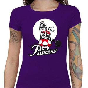 T-shirt Geekette - Save the Princess - Couleur Violet - Taille S