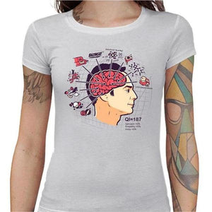 T-shirt Geekette - Sheldon's Brain - Couleur Blanc - Taille S
