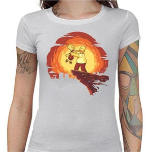 T-shirt Geekette - Simpson King - Couleur Blanc - Taille S