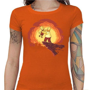 T-shirt Geekette - Simpson King - Couleur Orange - Taille S